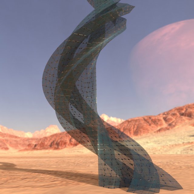 sci fi tower glass cage 3D Model .c4d .max .obj .3ds .fbx .stl .blend 
