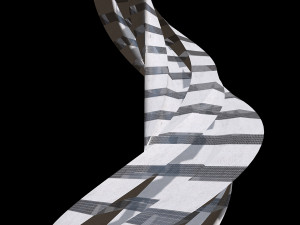 sci fi tower concrete and windows 3D Model