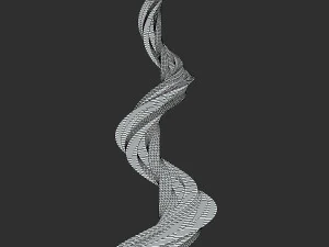 विज्ञान फाई टॉवर कंक्रीट और खिड़कियां 3D मॉडल