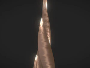 menara serpihan tembaga Model 3D