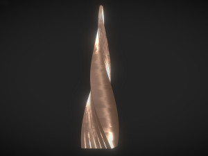 copper flakes tower 3D 모델