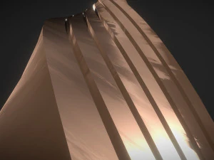 menara serpihan tembaga Model 3D