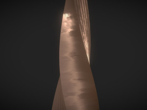 copper flakes tower 3D 모델