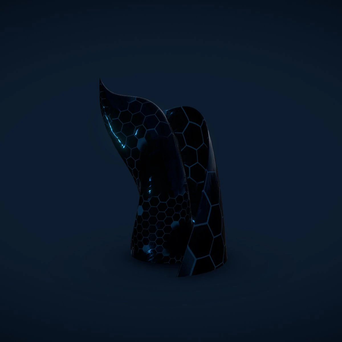 estranho edif&iacute;cio de cristal hex&aacute;gono Modelo 3D .c4d .max .obj .3ds .fbx .stl .blend 