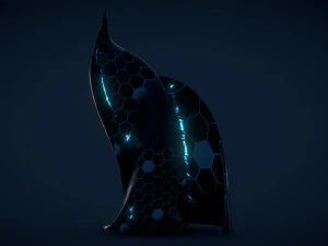 estranho edif&iacute;cio de cristal hex&aacute;gono Modelo 3D