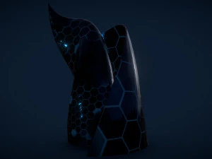 estranho edif&iacute;cio de cristal hex&aacute;gono Modelo 3D