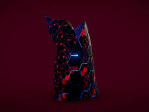 weird building crystal hex 2 3D Model
