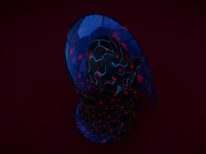weird building crystal hex 2 3D Model
