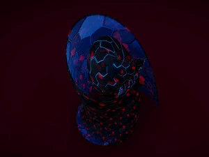 weird building crystal hex 2 3D Model
