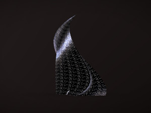 post-apocalyptic skyscraper night windows 3D Model