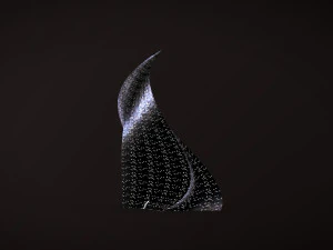 post-apocalyptic skyscraper night windows 3D Model