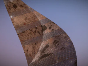 post apocalyptic rusted building 3D Model