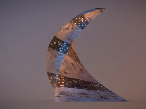 p&oacute;s apocal&iacute;ptico enferrujado edif&iacute;cio noite janelas Modelo 3D