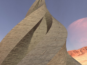 alien stone pyramid 3D Model