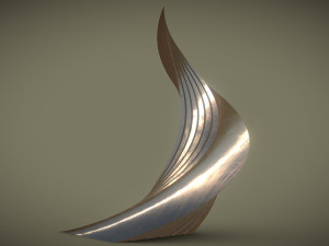 twisted layered tower bronze 3D मॉडल