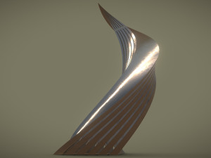 twisted layered tower bronze 3D मॉडल