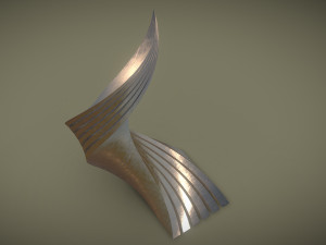 twisted layered tower bronze 3D मॉडल
