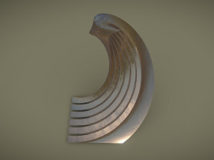 twisted layered tower bronze 3D मॉडल
