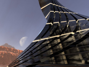 twisted layered tower glass 3D Модель