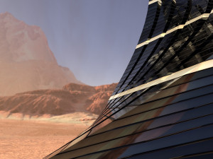 twisted layered tower glass 3D Модель