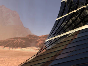 twisted layered tower glass 3D Model