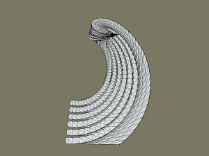 twisted layered tower glass 3D Модель