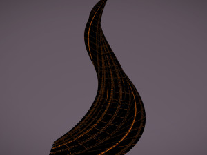 twisted layered tower futuristic 3D Model