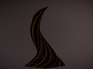 twisted layered tower futuristic Modèle 3D