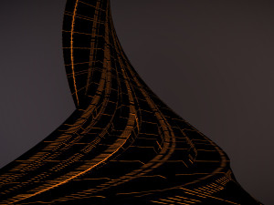 twisted layered tower futuristic Modèle 3D