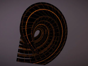 twisted layered tower futuristic 3D Model
