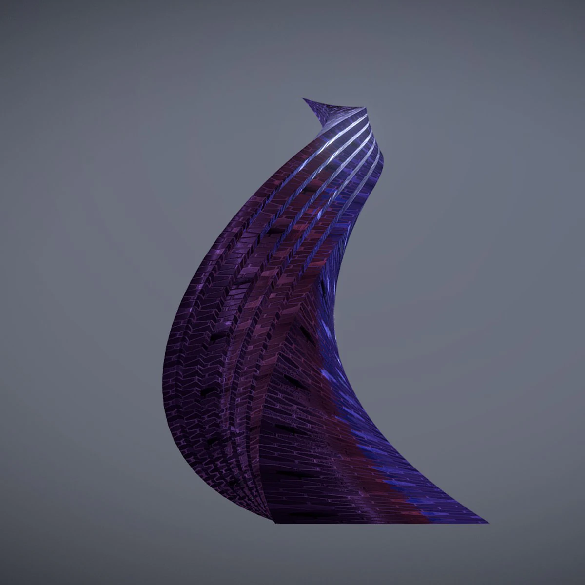 gedrehte geschichtete Turmwabe 3D Modell .c4d .max .obj .3ds .fbx .stl .blend 