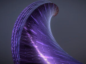 gedrehte geschichtete Turmwabe 3D Modell
