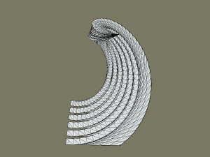 gedrehte geschichtete Turmwabe 3D Modell