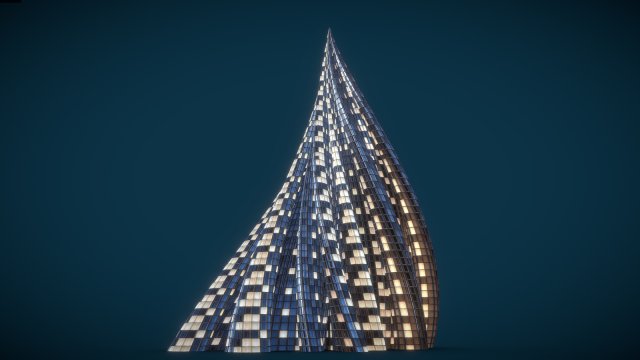 tube building skyscraper Modelo 3D .c4d .max .obj .3ds .fbx .stl .blend 