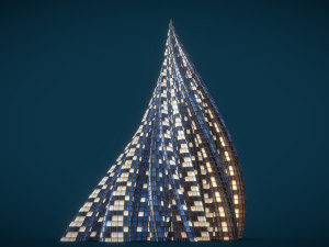 tube building skyscraper 3D Model