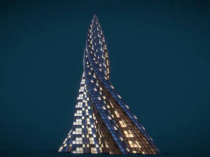 tube building skyscraper 3D Model