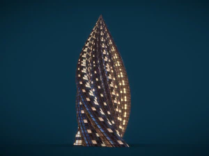 tube building skyscraper 3D Model