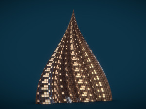tube building skyscraper Modelo 3D