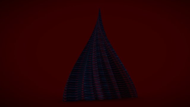 tube building alien crystal 2 3D 模型 .c4d .max .obj .3ds .fbx .stl .blend 