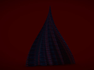 tube building alien crystal 2 3D Model