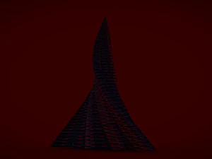tube building alien crystal 2 3D Model