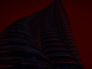 tube building alien crystal 2 3D Model