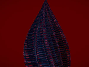 tube building alien crystal 2 3D Model