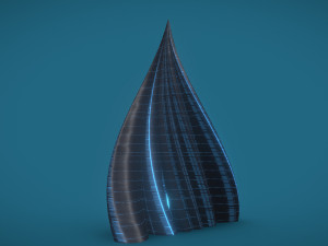 tube building alien windows 3D Model