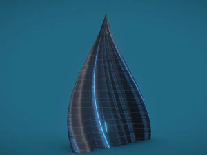 трубчаста будівля чужорідних вікон 3D Модель