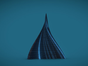 tube building alien windows 3D Модель