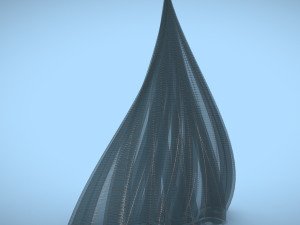tube building glass cage 3D Model