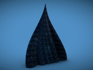 tube building alien crystal Model 3D