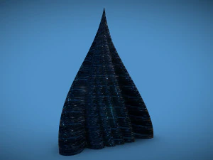 tube building alien crystal 3D Model
