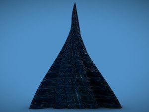 tube building alien crystal Model 3D